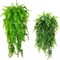 Fake Fern Artificial Hanging Ferns Outdoor (Green) 3.94"D x 5.91"W x 1.97"H